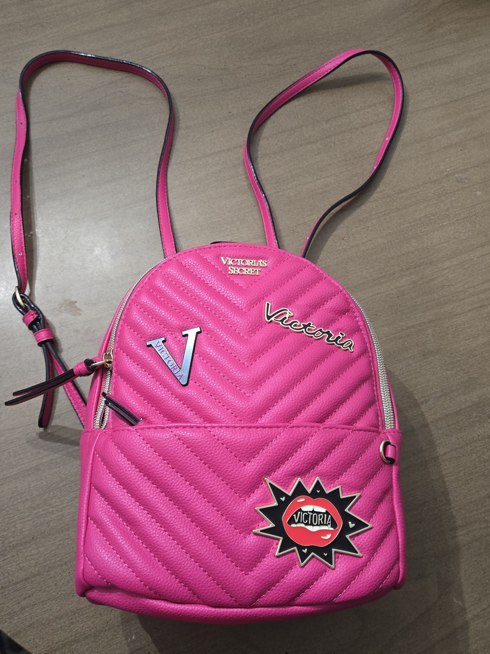 Victoria's Secret Hot Pink Quilted Mini Backpack
